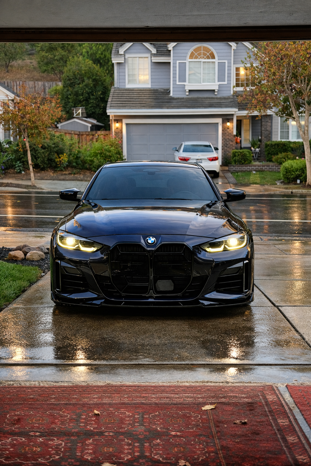 Teal sports hatchback exterior detail